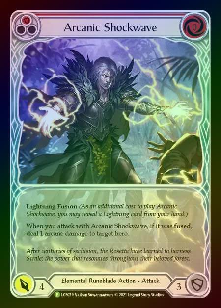 【RF】[Elemental Runeblade] Arcanic Shockwave (red) [LGS079] (Promo) Rainbow Foil