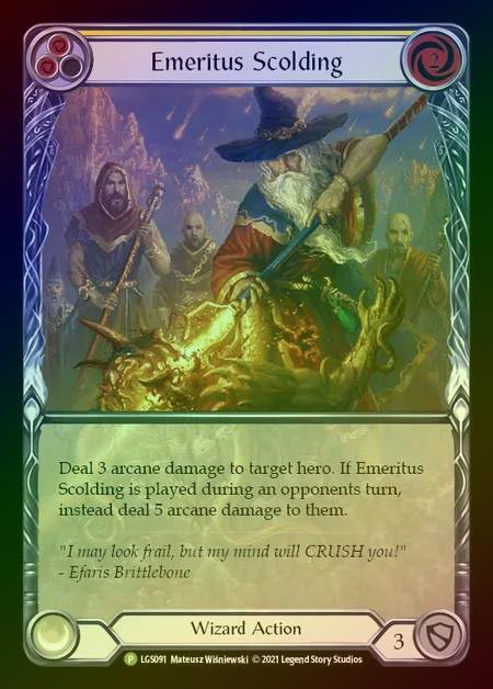 【RF】[Wizard] Emeritus Scolding (yellow) [LGS091] (Promo) Rainbow Foil