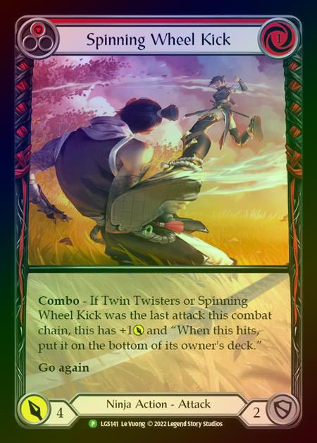 【RF】[Ninja] Spinning Wheel Kick (red) [LGS141] (Promo) Rainbow Foil