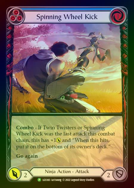【RF】[Ninja] Spinning Wheel Kick (blue) [LGS143] (Promo) Rainbow Foil