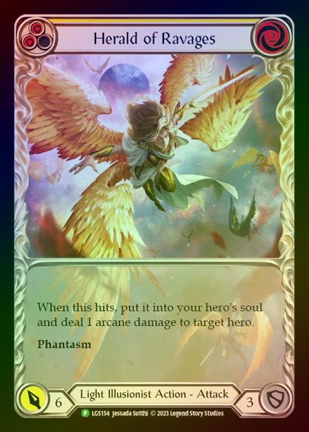 【RF】[Light Illusionist] Herald of Ravages (yellow) [LGS154] (Promo) Rainbow Foil