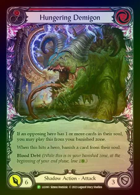 【RF】[Shadow] Hungering Demigon (red) [LGS165] (Promo) Rainbow Foil
