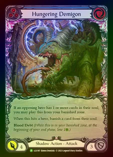 【RF】[Shadow] Hungering Demigon (blue) [LGS167] (Promo) Rainbow Foil