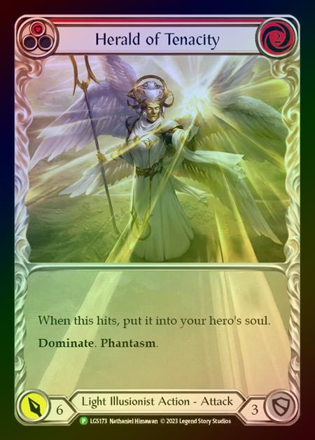 【RF】[Light Illusionist] Herald of Tenacity (red) [LGS173] (Promo) Rainbow Foil