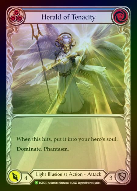 【RF】[Light Illusionist] Herald of Tenacity (blue) [LGS175] (Promo) Rainbow Foil