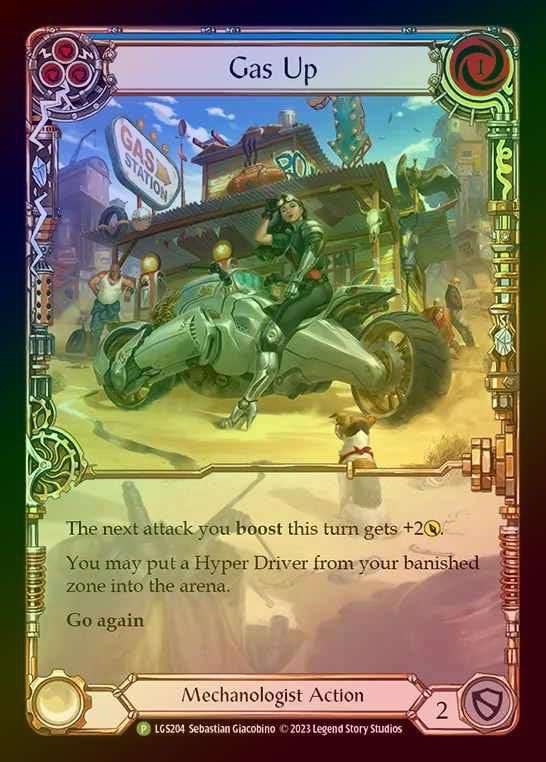 【RF】[Mechanologist] Gas Up (Extended Art) (blue) [LGS204] (Promo) Rainbow Foil
