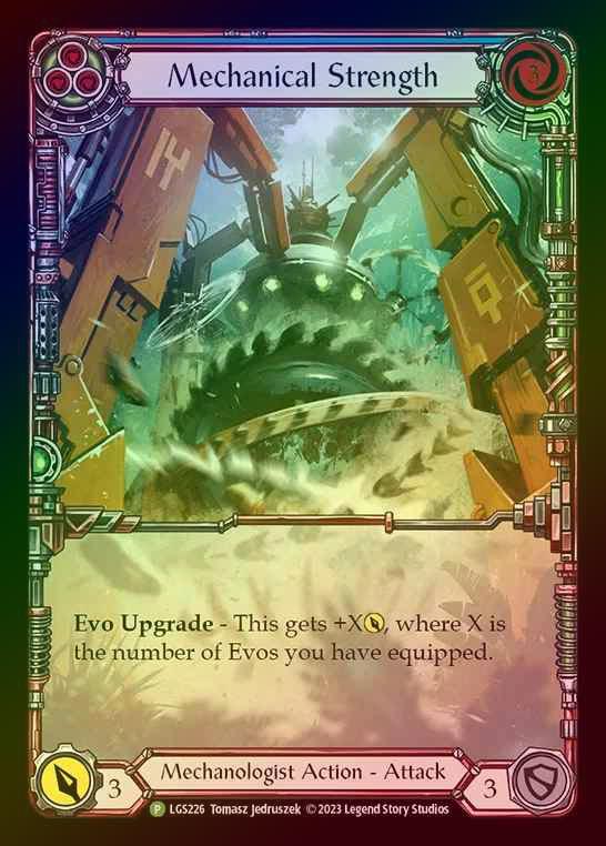 【RF】[Mechanologist] Mechanical Strength (Extended Art) (blue) [LGS226] (Promo) Rainbow Foil