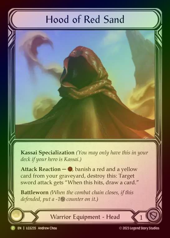 【RF】[Warrior] Hood of Red Sand [LGS235] (Promo) Rainbow Foil