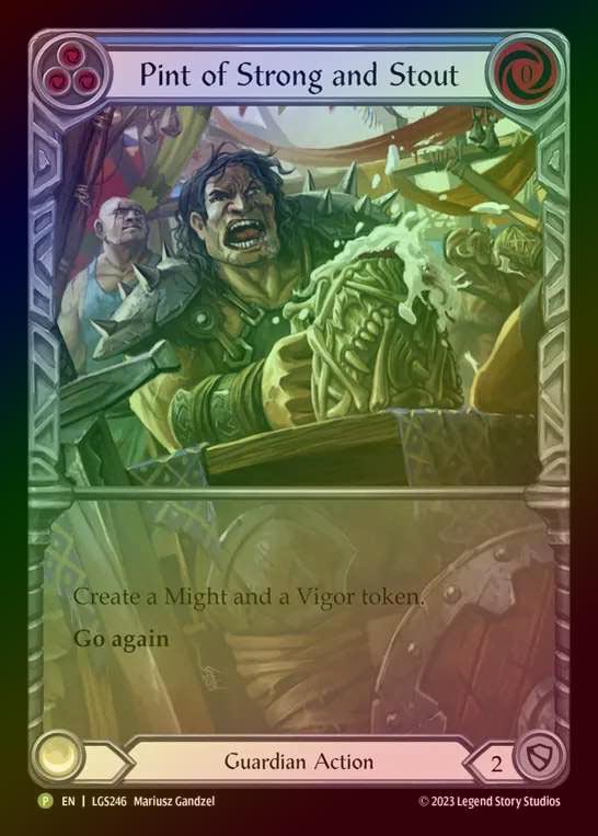 【RF】[Guardian] Pint of Strong and Stout (Extended Art) [LGS246] (Promo) Rainbow Foil