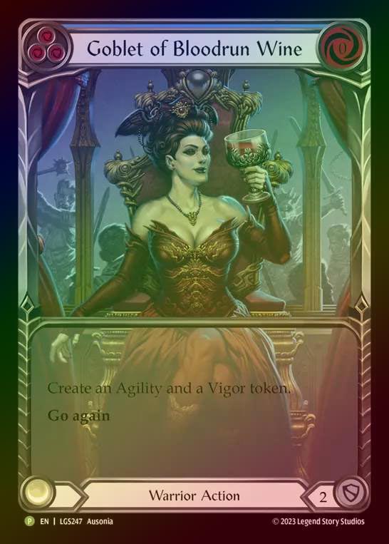 【RF】[Warrior] Goblet of Bloodrun Wine (Extended Art) [LGS247] (Promo) Rainbow Foil