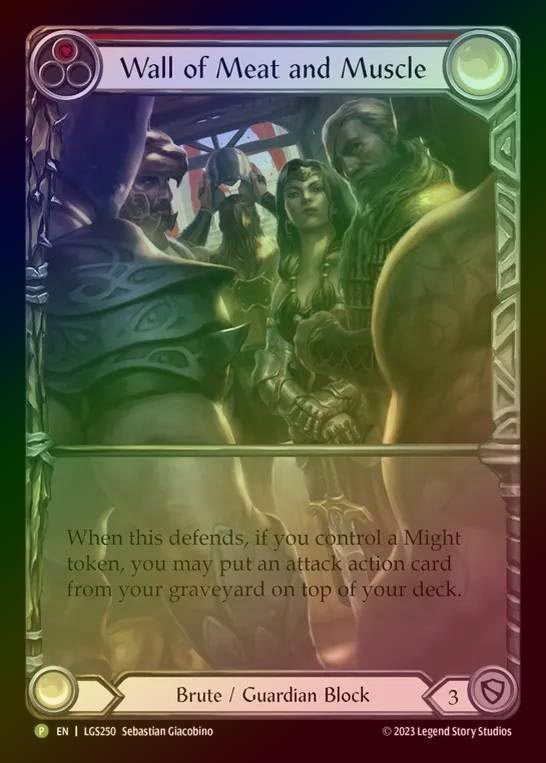 【RF】[Brute Guardian] Wall of Meat and Muscle (Extended Art) [LGS250] (Promo) Rainbow Foil