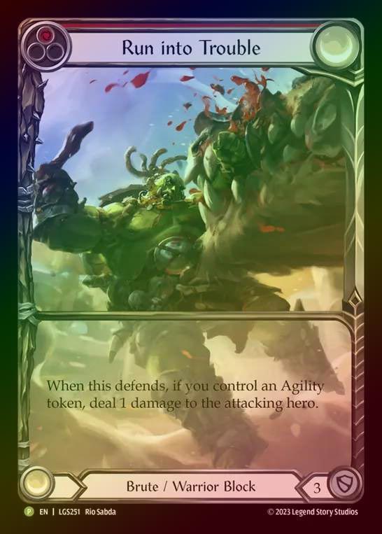 【RF】[Brute Warrior] Run into Trouble (Extended Art) [LGS251] (Promo) Rainbow Foil