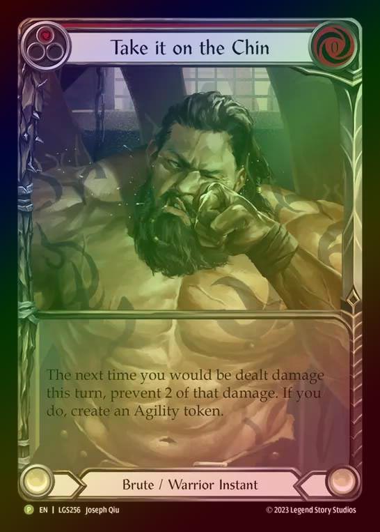 【RF】[Brute Warrior] Take it on the Chin (Extended Art) [LGS256] (Promo) Rainbow Foil