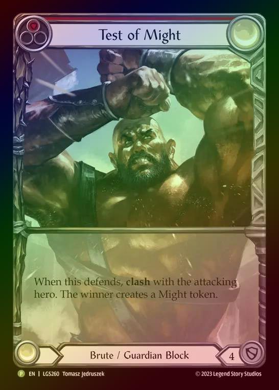 【RF】[Brute Guardian] Test of Might (Extended Art) [LGS260] (Promo) Rainbow Foil