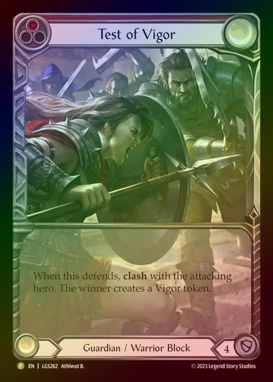 【RF】[Guardian Warrior] Test of Vigor (Extended Art) [LGS262] (Promo) Rainbow Foil