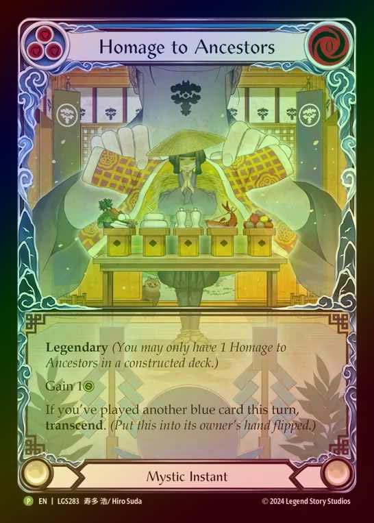 【RF】[Mystic] Homage to Ancestors // Inner Chi (Extended Art) [LGS283] (Promo) Rainbow Foil