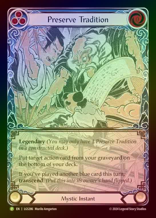 【RF】[Mystic] Preserve Tradition // Inner Chi (Extended Art) [LGS286] (Promo) Rainbow Foil