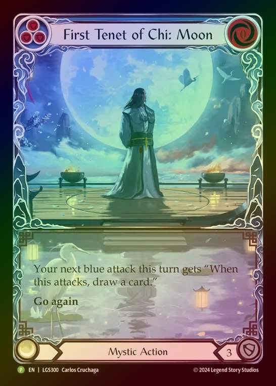 【RF】[Mystic] First Tenet of Chi: Moon (Extended Art) [LGS300] (Promo) Rainbow Foil