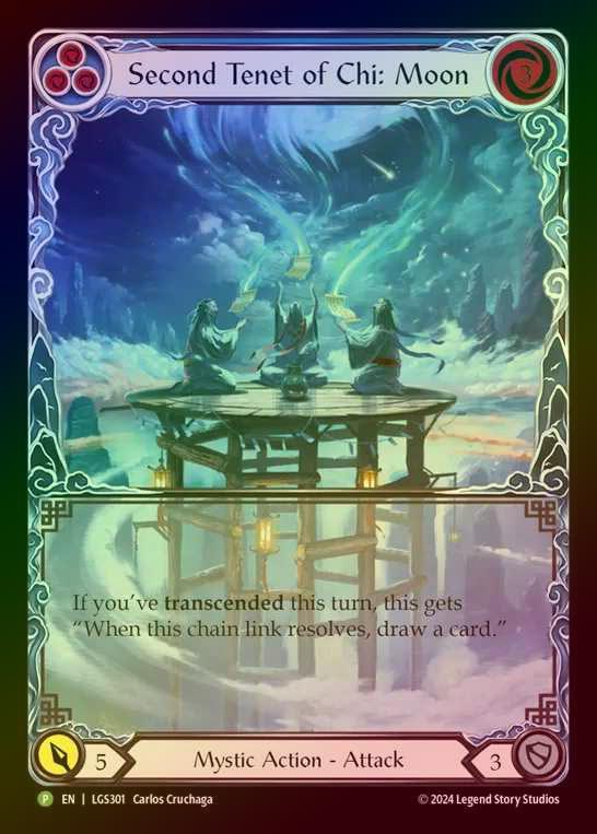 【RF】[Mystic] Second Tenet of Chi: Moon (Extended Art) [LGS301] (Promo) Rainbow Foil