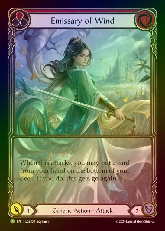 【RF】[Generic] Emissary of Wind (Extended Art) [LGS303] (Promo) Rainbow Foil