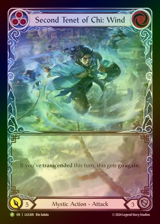 【RF】[Mystic] Second Tenet of Chi: Wind (Extended Art) [LGS305] (Promo) Rainbow Foil