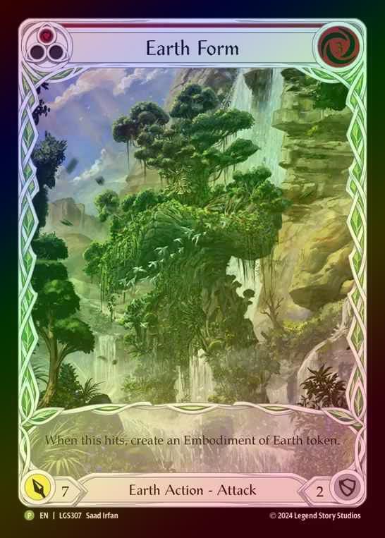 【RF】[Earth] Earth Form (Extended Art) (red) [LGS307] (Promo) Rainbow Foil