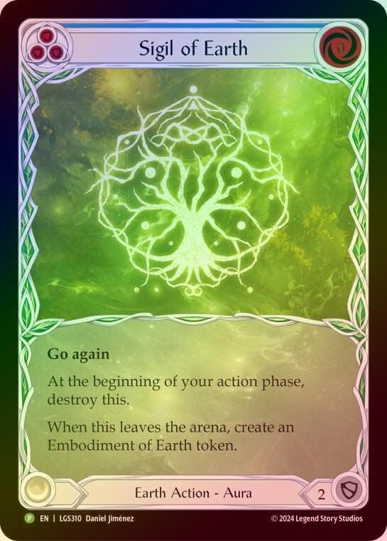 【RF】[Earth] Sigil of Earth (Extended Art) [LGS310] (Promo) Rainbow Foil