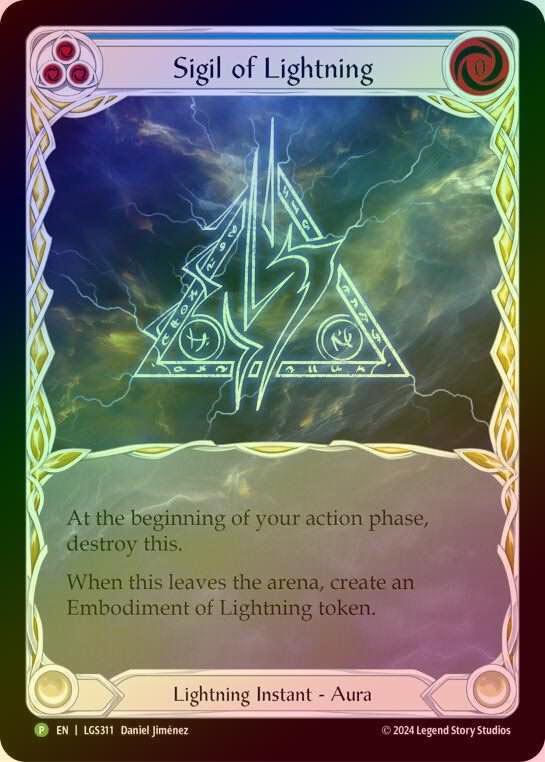 【RF】[Lightning] Sigil of Lightning (Extended Art) [LGS311] (Promo) Rainbow Foil