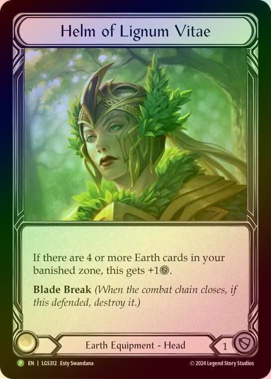 【RF】[Earth] Helm of Lignum Vitae [LGS312] (Promo) Rainbow Foil