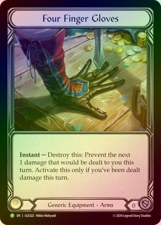 【RF】[Generic] Four Finger Glove [LGS322] (Promo) Rainbow Foil