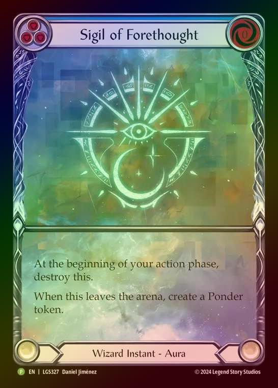 【RF】[Wizard] Sigil of Forethought (Extended Art) [LGS327] (Promo) Rainbow Foil