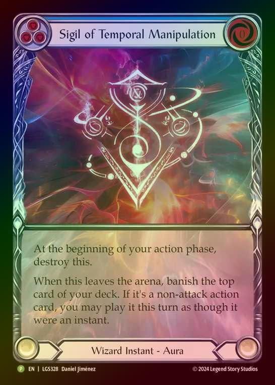 【RF】[Wizard] Sigil of Temporal Manipulation (Extended Art) [LGS328] (Promo) Rainbow Foil