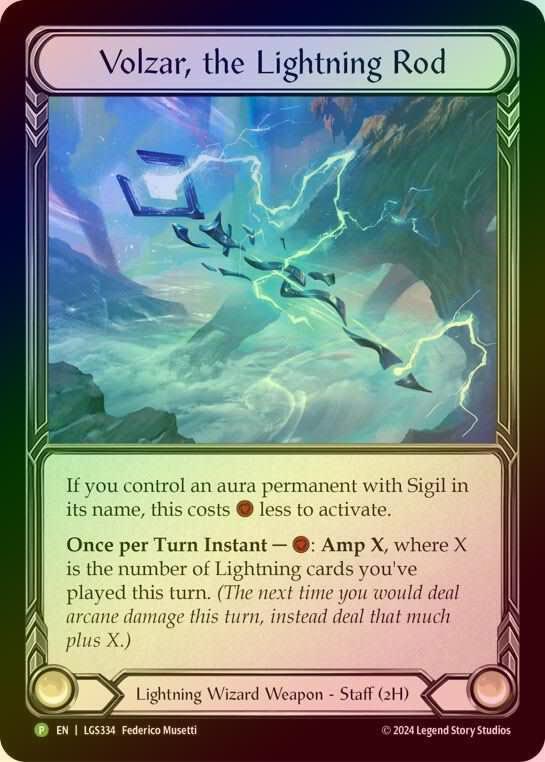 【RF】[Lightning Wizard] Volzar, the Lightning Rod [LGS334] (Promo) Rainbow Foil