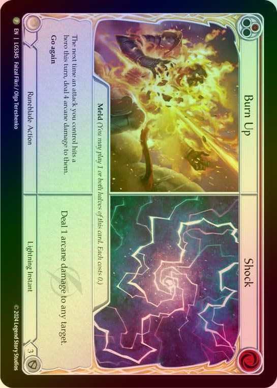 【CF】[Runeblade/Lightning] Burn Up+Shock [LGS345] (Promo) Cold Foil