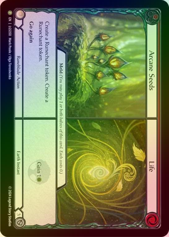 【CF】[Runeblade/Earth] Arcane Seeds+Life [LGS350] (Promo) Cold Foil