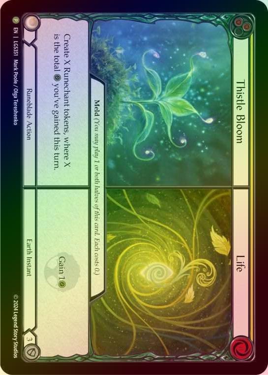 【CF】[Runeblade/Earth] Thistle Bloom+Life [LGS351] (Promo) Cold Foil