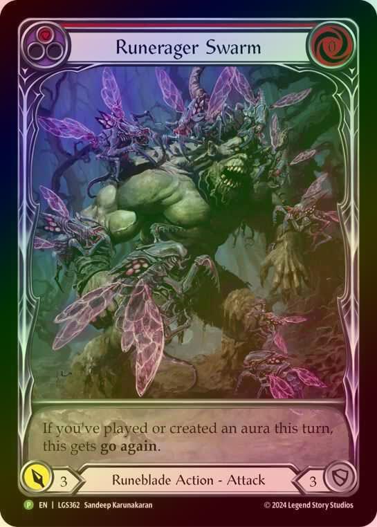 【RF】[Runeblade] Runerager Swarm (red) [LGS362] (Promo) Rainbow Foil