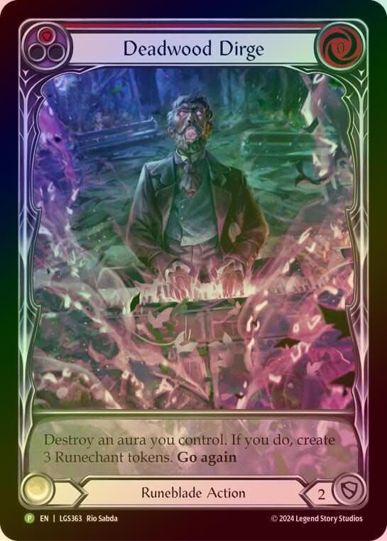【RF】[Runeblade] Deadwood Dirge (red) [LGS363] (Promo) Rainbow Foil