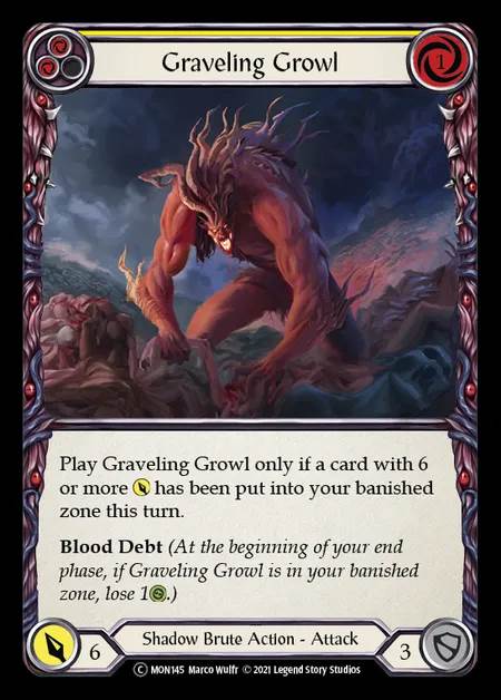 [Shadow Brute] Graveling Growl [UL-MON145-C] (yellow)