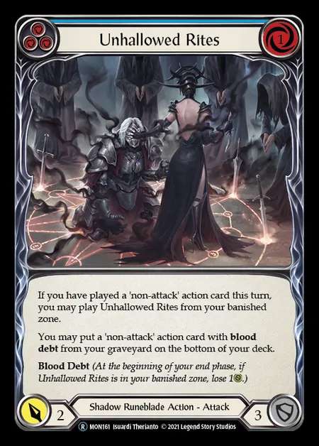 [Shadow Runeblade] Unhallowed Rites [UL-MON161-R] (blue)