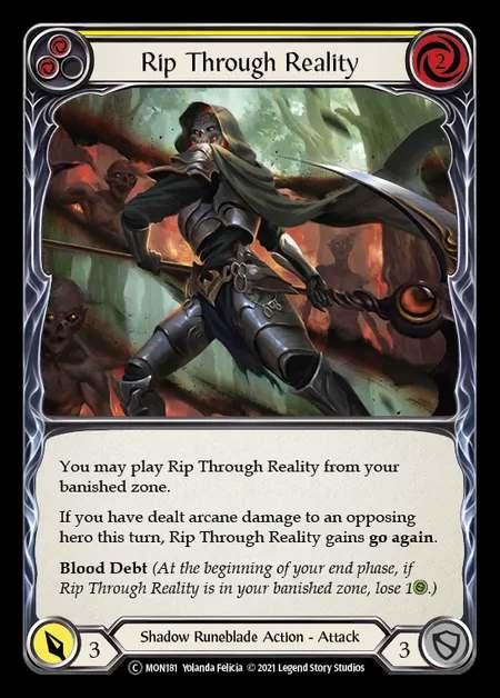 [Shadow Runeblade] Rip Through Reality [UL-MON181-C] (yellow)