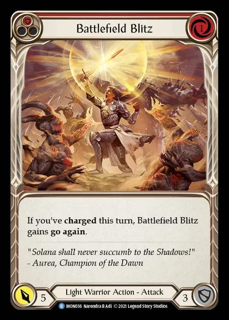 [Light Warrior] Battlefield Blitz (red) [1st-MON_036-R]