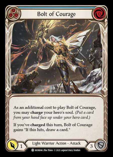 [Light Warrior] Bolt of Courage (blue) [1st-MON_044-C]