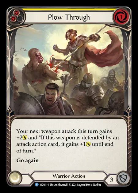 [Warrior] Plow Through (yellow) [1st-MON_114-R]