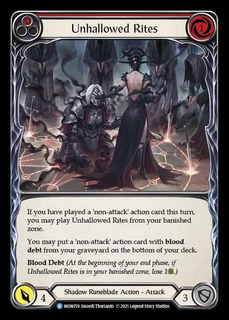 [Shadow Runeblade] Unhallowed Rites (red) [1st-MON_159-R]