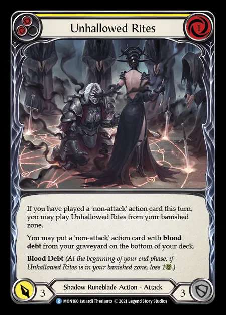 [Shadow Runeblade] Unhallowed Rites (yellow) [1st-MON_160-R]
