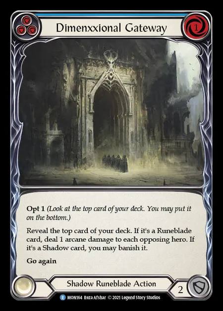 [Shadow Runeblade] Dimenxxional Gateway (blue) [1st-MON_164-R]