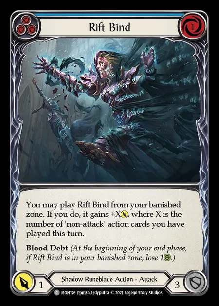 [Shadow Runeblade] Rift Bind (blue) [1st-MON_176-C]