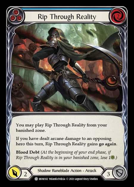 [Shadow Runeblade] Rip Through Reality (blue) [1st-MON_182-C]