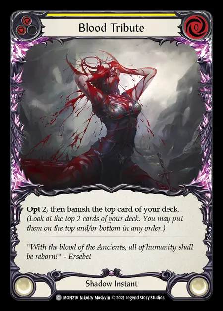 [Shadow] Blood Tribute (yellow) [1st-MON_216-C]